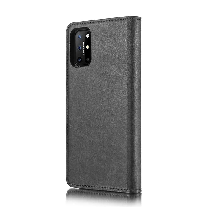 DG.MING Wallet Split Leather Cover Detachable 2-in-1 PC Back Case for OnePlus 8T - Black - 4