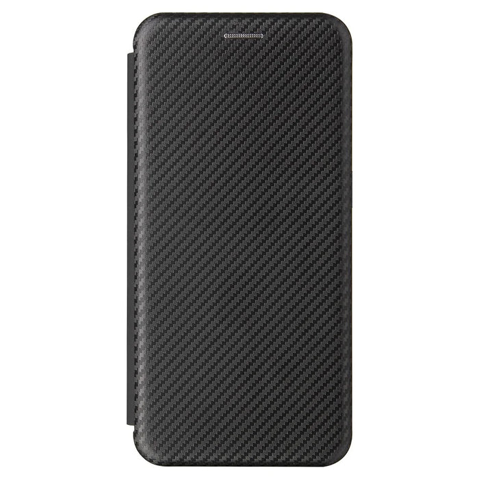 For OnePlus 9 (EU / US Version) Carbon Fiber Magnetic Suction Leather Shell with Card Holder - Black - 5