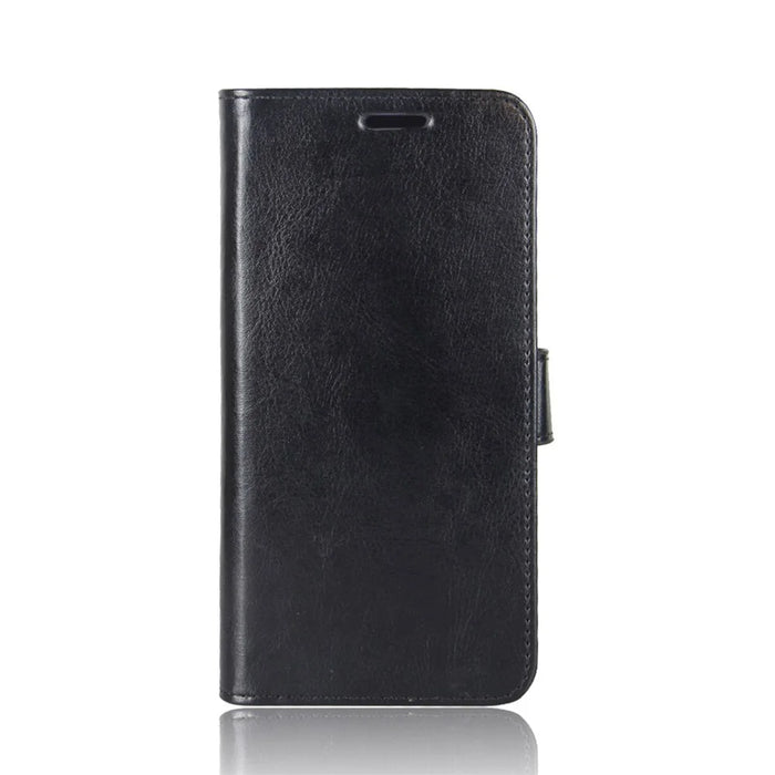 Crazy Horse Texture Leather Cover Stand Case with Wallet Design for OnePlus 9 (EU / US Version) - Black - 2