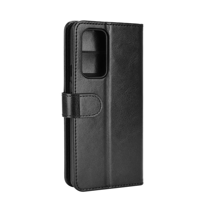 Crazy Horse Texture Leather Cover Stand Case with Wallet Design for OnePlus 9 (EU / US Version) - Black - 7