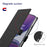 VILI DMK Series Double Magnetic Clasp Cross Texture Leather Wallet Stand Cover Case for OnePlus 9 Pro - Black - 2