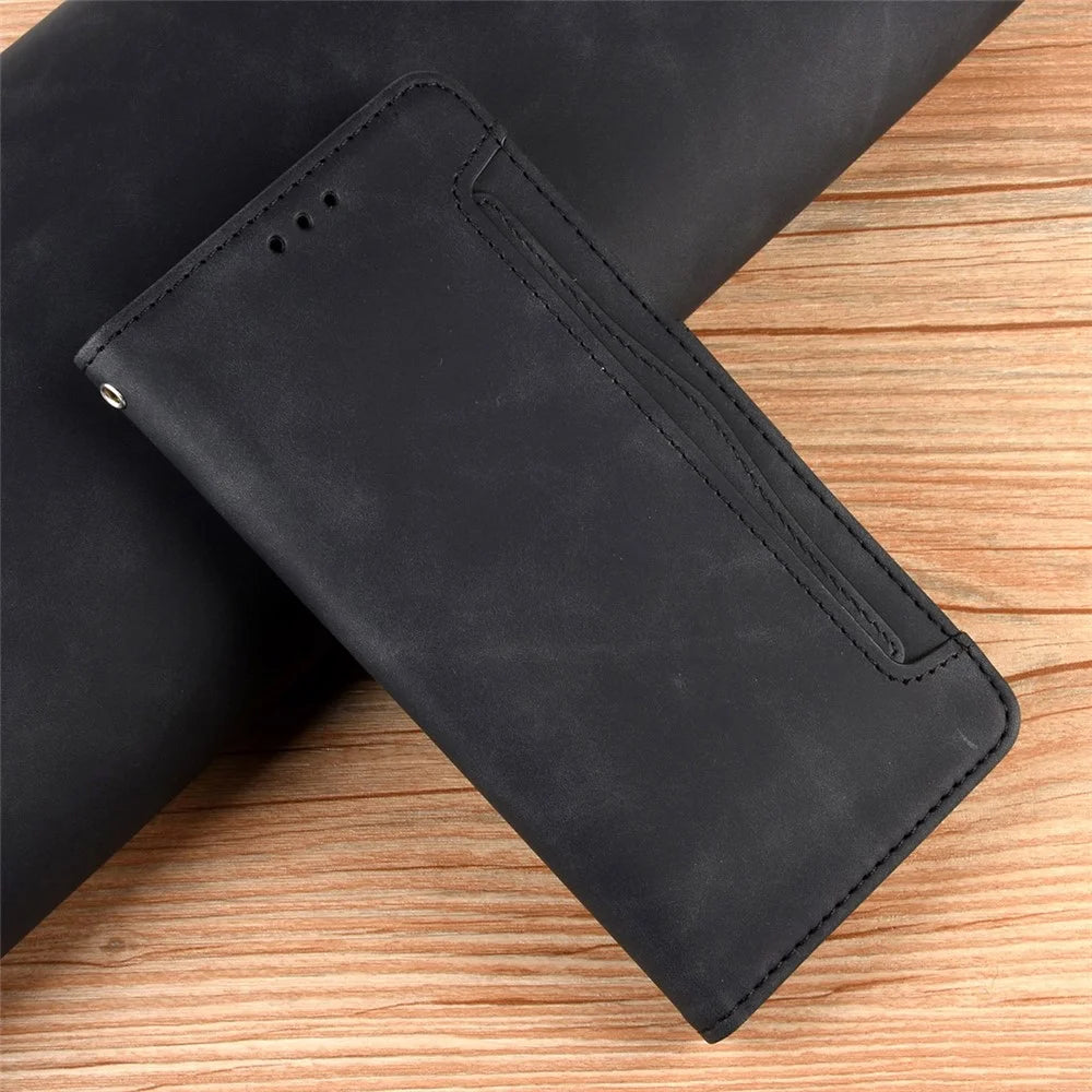 Magnetic Full Body Protection Shockproof Flip Leather Wallet Stand Protective Case with Multiple Card Slots for OnePlus Nord CE 5G - Black - 2