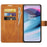 Magnetic Square Clasp Wallet Stand Leather Case Protector for OnePlus Nord CE 5G - Orange - 4