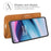 Magnetic Square Clasp Wallet Stand Leather Case Protector for OnePlus Nord CE 5G - Orange - 6