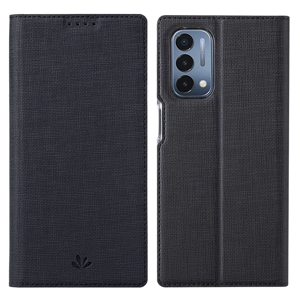 VILI DMX Series PU Leather Flip Shockproof Magnetic Suction Strong Closure Wallet Phone Case for OnePlus Nord N200 5G - Black - 1