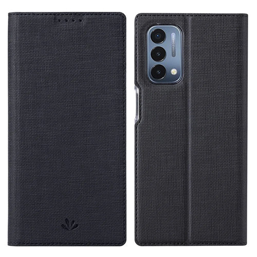 VILI DMX Series PU Leather Flip Shockproof Magnetic Suction Strong Closure Wallet Phone Case for OnePlus Nord N200 5G - Black - 1
