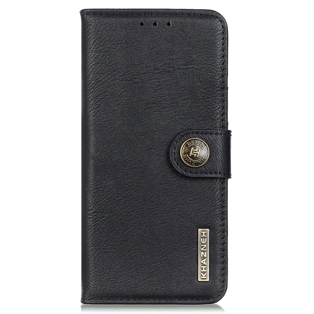 KHAZNEH Leather Wallet Stand Phone Shell Case for OnePlus Nord 2 5G Cell Phone Accessory - Black - 2