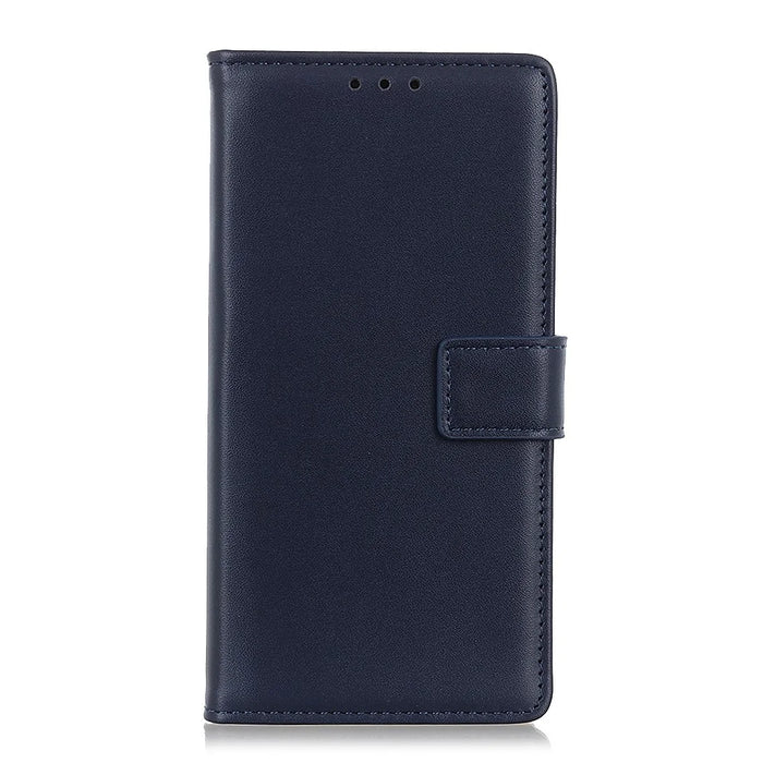 Wallet Design Magnetic Clasp Mobile Phone Leather Shell with Stand for OnePlus Nord 2 5G - Blue - 2