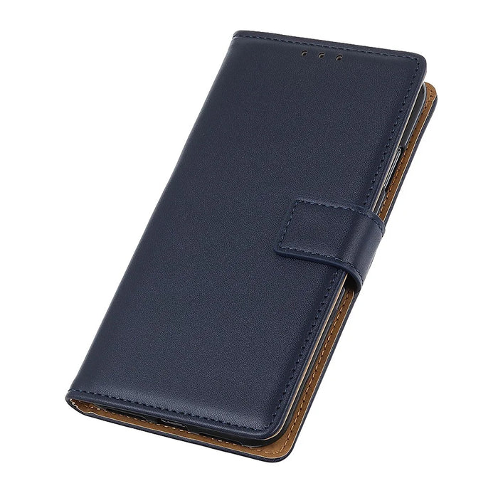 Wallet Design Magnetic Clasp Mobile Phone Leather Shell with Stand for OnePlus Nord 2 5G - Blue - 7