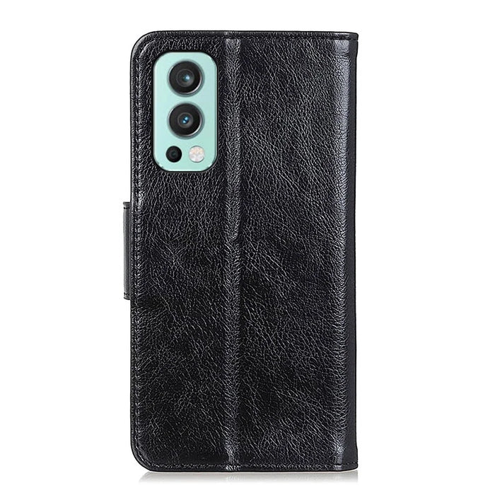 Nappa Texture Wallet Leather Phone Case for OnePlus Nord 2 5G - Black - 3