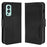 Wallet Design Phone Cover Stand Case with Multiple Card Slots for OnePlus Nord 2 5G - Black - 1