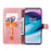 Zipper Pocket Wallet PU Leather Phone Case Shell with Stand for OnePlus Nord CE 5G - Rose Gold - 7
