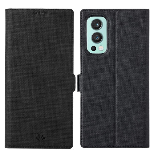 VILI K Series Wallet Design Leather Phone Stand Cover for OnePlus Nord 2 5G - Black - 1