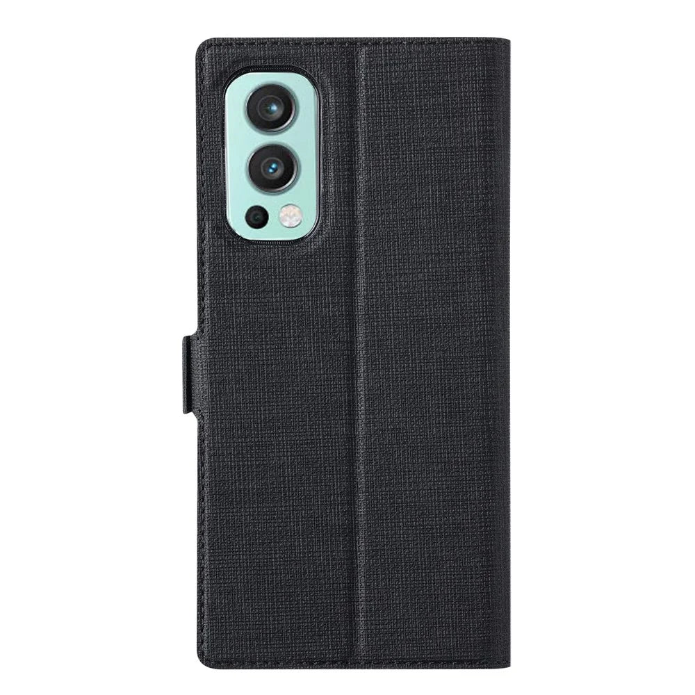 VILI K Series Wallet Design Leather Phone Stand Cover for OnePlus Nord 2 5G - Black - 3