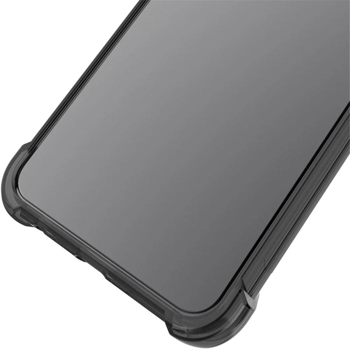 IMAK Corner Airbags Anti-drop Flexible TPU Smooth Feel Phone Case Shell with Screen Protector for OnePlus 9RT 5G - Transparent Black - 4
