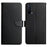 Solid Color Smooth Touch Nappa Texture Genuine Leather Outer Cover + Soft TPU Inner Shell with Stand Wallet for OnePlus Nord CE 5G - Black - 1