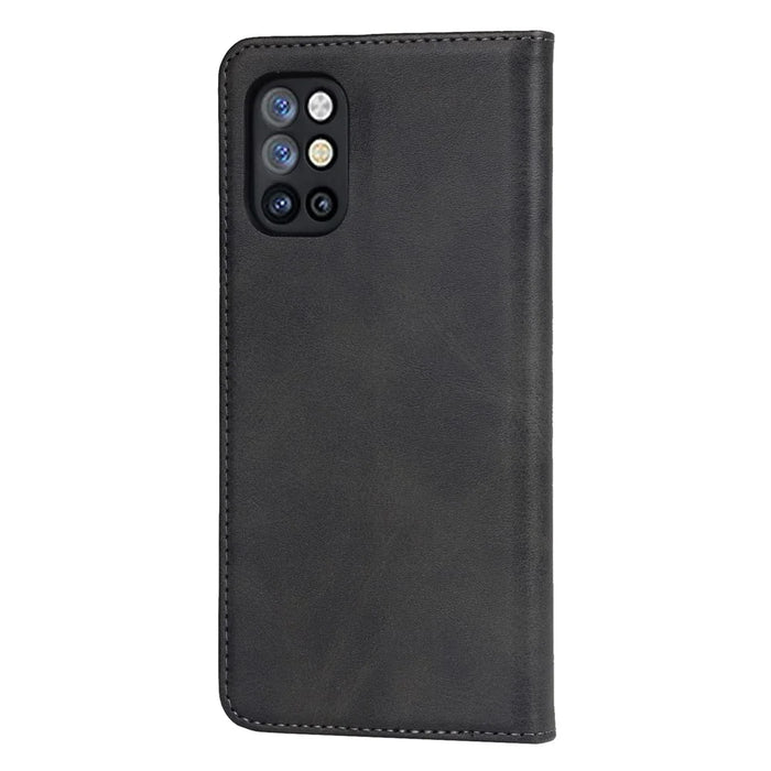For OnePlus 8T Auto-absorbed TPU+PU Leather Wallet Phone Shell Supporting Stand Phone Case - Black - 3