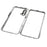 Double Side Tempered Glass Phone Case + Metal Frame with Lock Ultra Clear Cover for OnePlus Nord CE 5G - Silver - 6
