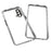 Double Side Tempered Glass Phone Case + Metal Frame with Lock Ultra Clear Cover for OnePlus Nord CE 5G - Silver - 7
