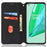 PU Leather Cover + Inner TPU Phone Case 3D Rhombus Pattern Shockproof Protector with Stand Wallet for OnePlus 10 Pro 5G - Black - 5