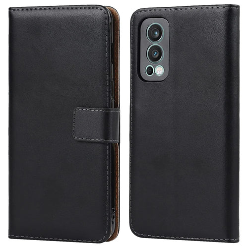 Dual-Sided Magnetic Clasp Split Leather Wallet Stand Function Phone Case Protective Cover for OnePlus Nord 2 5G - 1