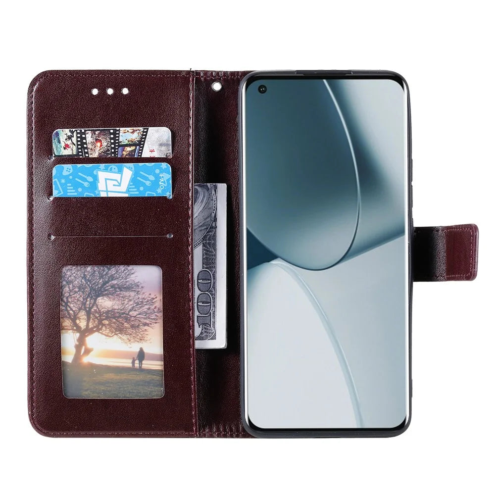 Imprinted Mandala Flower Stand Wallet Leather Cover PU Leather Full Protection Phone Case with Strap for OnePlus 10 Pro 5G - Brown - 4
