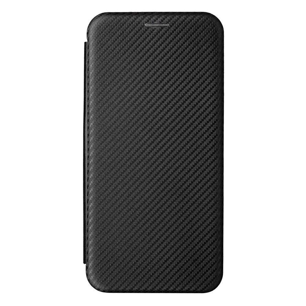 Ring Strap Kickstand Design Anti-scratch Well-protected Carbon Fiber Texture PU Leather Phone Case with Card Slot for OnePlus 10 Pro 5G - Black - 2