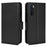 Litchi Texture Double Magnetic Clasp Leather Case for OnePlus Nord, Stand Wallet Folio Flip Phone Cover - Black - 1