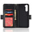 Litchi Texture Double Magnetic Clasp Leather Case for OnePlus Nord, Stand Wallet Folio Flip Phone Cover - Black - 5