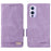 For OnePlus 9 (EU / US Version) Leather+TPU Dual-layer Defense Side Magnetic Clasps Hardware Design Flip Phone Case with Wallet Stand - Purple - 1