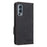 For OnePlus Nord 2 5G Side Magnetic Clasps Hardware Design Cover Leather+TPU Smartphone Case Shell with Wallet Stand - Black - 3