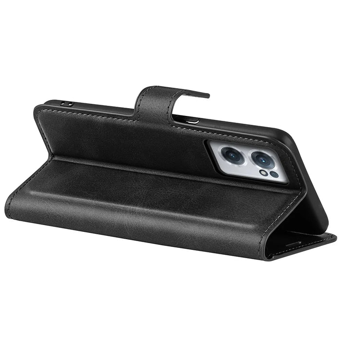 Wallet Phone Case for OnePlus Nord CE 2 5G Protective Folio Flip Cover Magnetic Closure PU Leather Case with Stand - Black - 6
