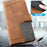 TTUDRCH 004 for OnePlus 8 Pro Splicing Design Skin-touch Feeling Phone Wallet Stand Case RFID Blocking PU Leather Protective Cover - Brown - 5