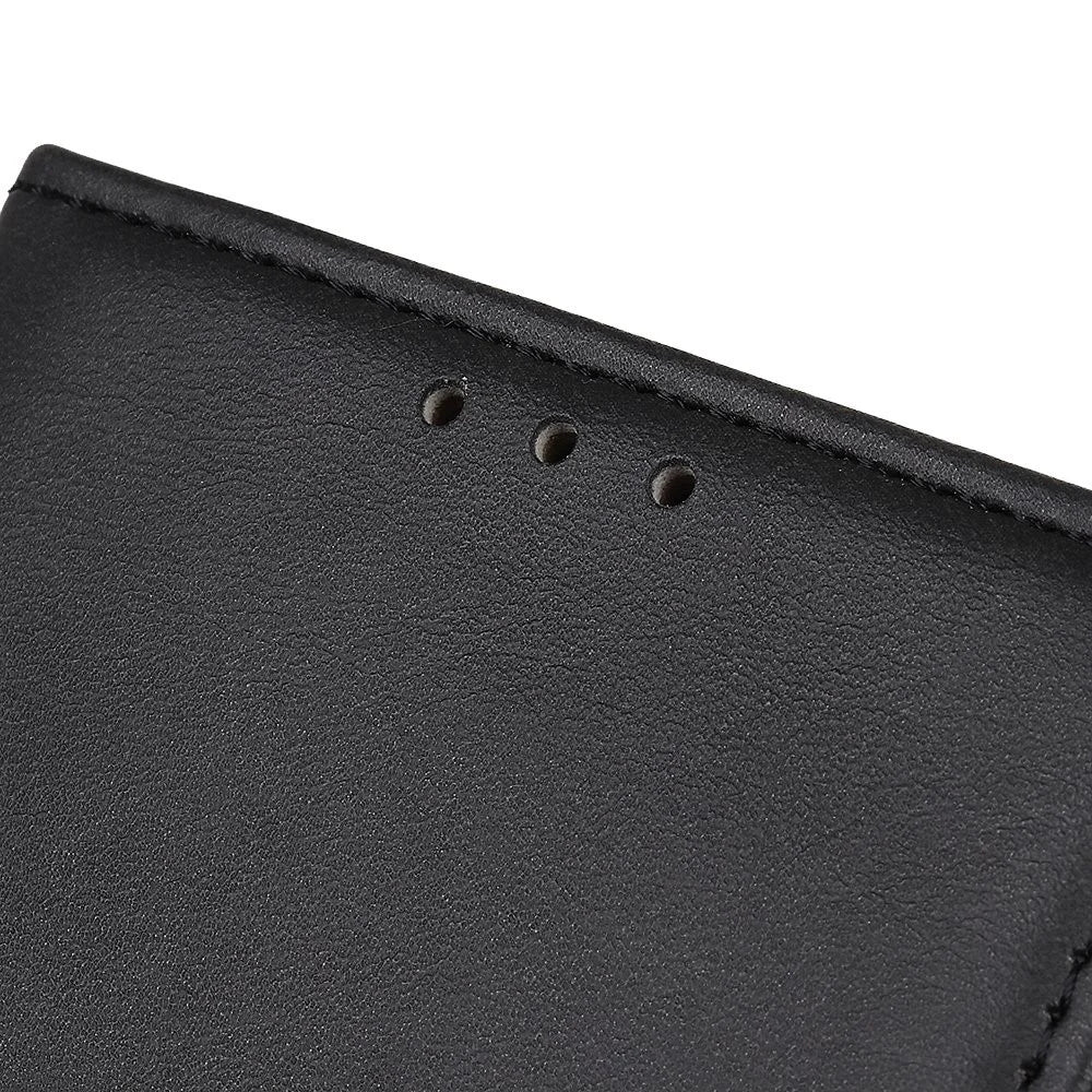 For OnePlus Nord 2T 5G Textured PU Leather Folio Book Case Viewing Stand Magnetic Buckle Protect Wallet Phone Cover - Black - 6