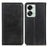 Auto-Absorbed Split Leather Phone Protective Cover for OnePlus Nord 2T 5G, Wallet Stand Design Phone Shell - Black - 1