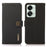 KHAZNEH For OnePlus Nord 2T 5G RFID Blocking Genuine Leather Wallet Case TPU Shockproof Interior Shell Stand Flip Cover - Black - 1