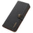 KHAZNEH For OnePlus Nord 2T 5G RFID Blocking Genuine Leather Wallet Case TPU Shockproof Interior Shell Stand Flip Cover - Black - 5