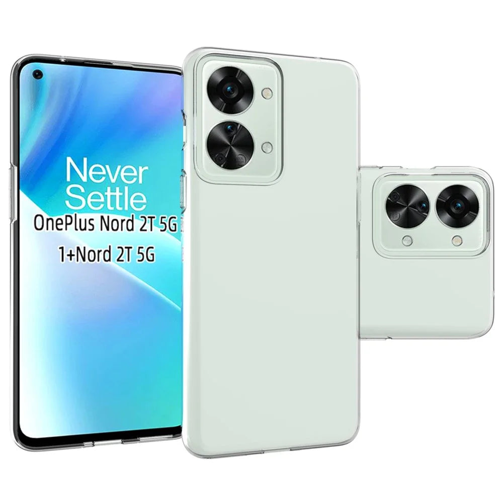 10Pcs/Pack For OnePlus Nord 2T 5G Anti-dust Phone Case Precise Cutouts Clear TPU Inner Watermark-Free Phone Cover - 2