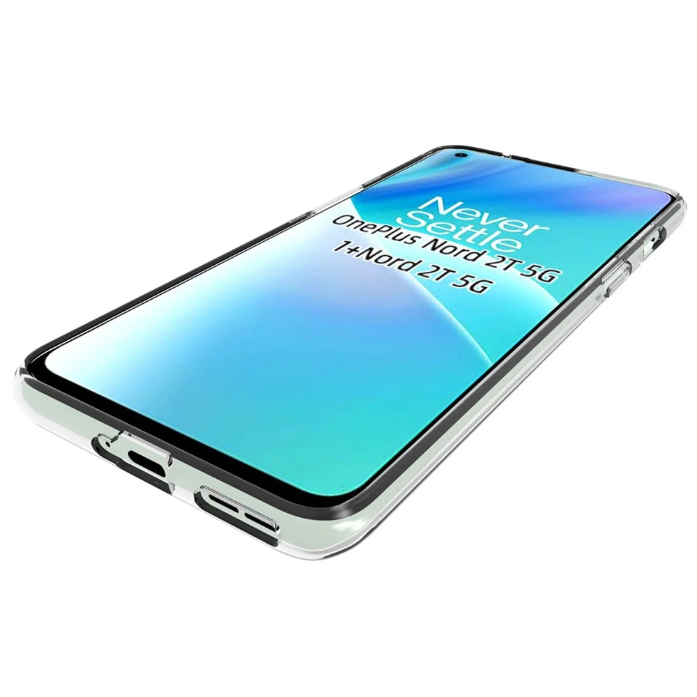 10Pcs/Pack For OnePlus Nord 2T 5G Anti-dust Phone Case Precise Cutouts Clear TPU Inner Watermark-Free Phone Cover - 3
