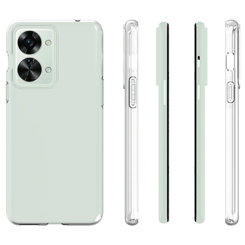 10Pcs/Pack For OnePlus Nord 2T 5G Anti-dust Phone Case Precise Cutouts Clear TPU Inner Watermark-Free Phone Cover - 6