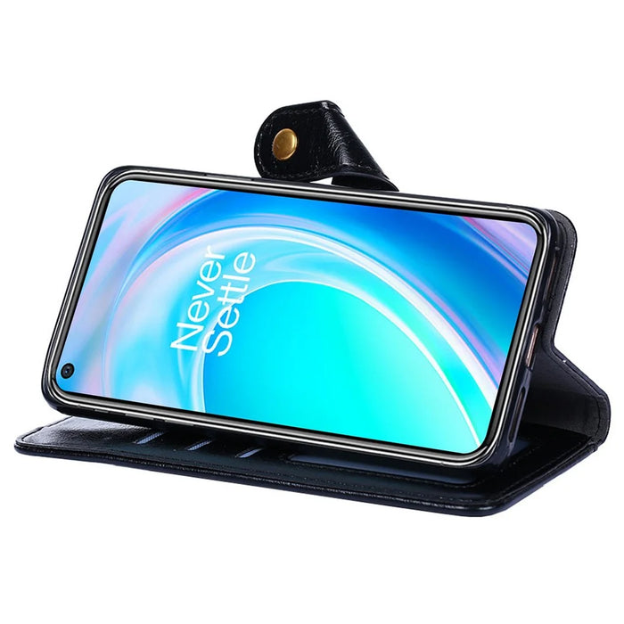 Zipper Pocket Phone Case for OnePlus Nord CE 2 Lite 5G, PU Leather Foldable Stand Cell Phone Cover with Wallet - Black - 3