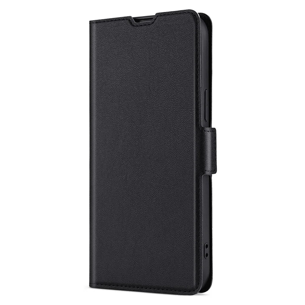 For OnePlus Nord CE 2 Lite 5G Shockproof PU Leather Flip Case with Card Slot Ultra Slim Magnetic Clasp Stand Phone Cover - Black - 6