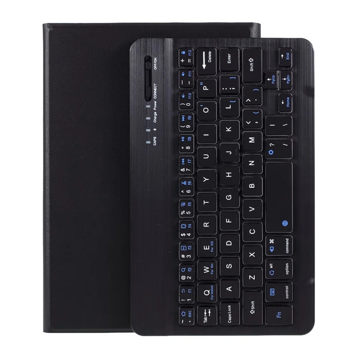 Detachable Bluetooth-compatible Keyboard Leather Stand Case for iPad Mini / Mini 2 / Mini 3 - Black - 1