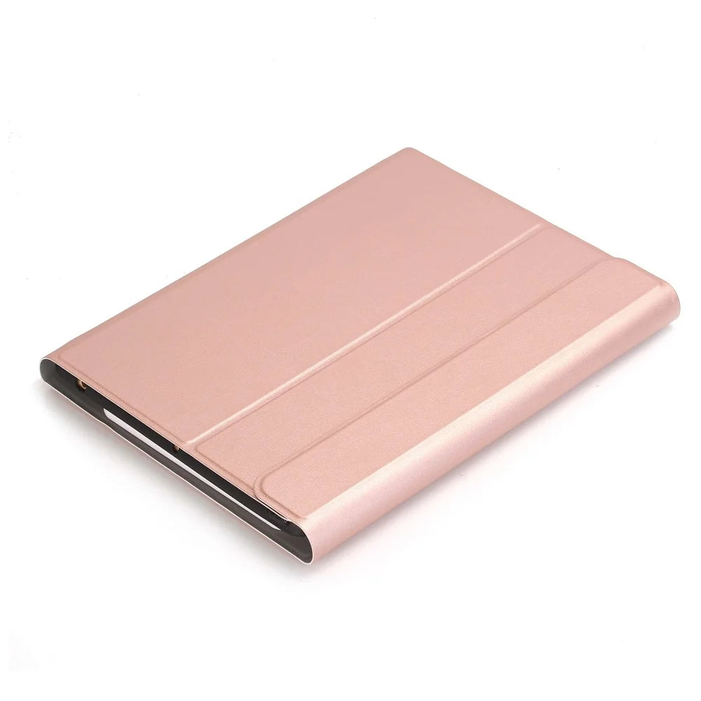 Removable Bluetooth-compatible Keyboard Leather Stand Cover with Pen Slot for iPad 9.7-inch (2018)/9.7-inch (2017)/Air 2/Air - Rose Gold - 7