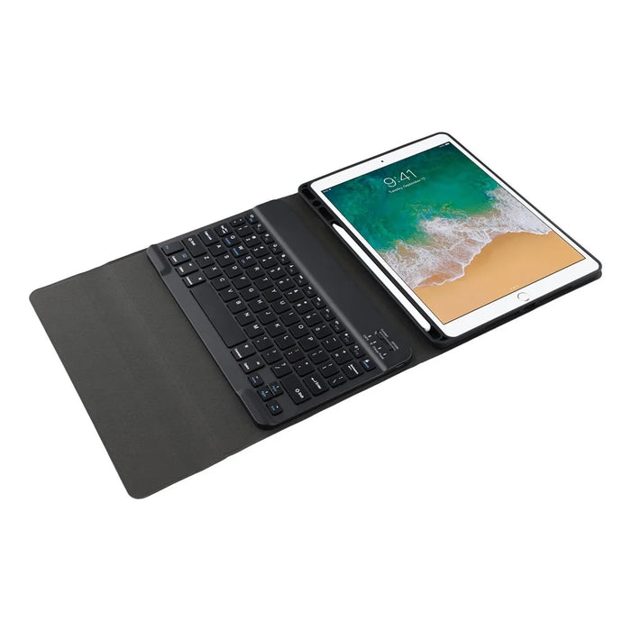 2-in-1 Bluetooth-compatible Keyboard with Removable Leather Stand Protective Case and Pen Slot for iPad Pro 10.5-inch (2017) - Black - 5