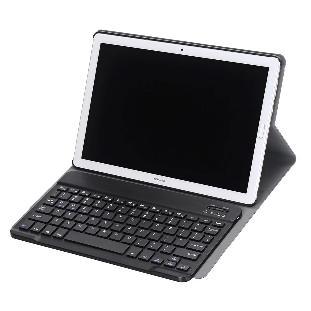 Black - Slim Leather Stand Case with Detachable Bluetooth-compatible Keyboard for Huawei Mediapad M5 10 / M5 10 (Pro) - 3