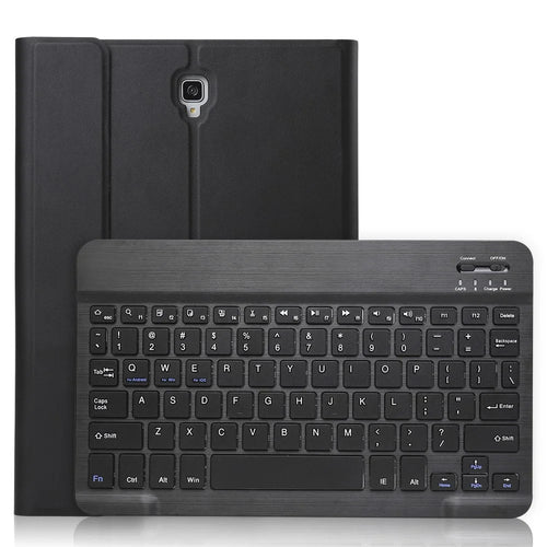 Detachable Bluetooth-compatible Keyboard PU Leather Protection Cover Case for Samsung Galaxy Tab A 10.5 (2018) T590 T595 - Black - 1