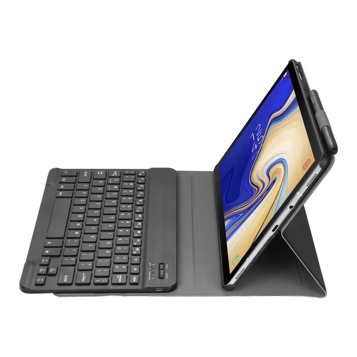 Detachable Bluetooth-compatible Keyboard PU Leather Protection Cover Case for Samsung Galaxy Tab A 10.5 (2018) T590 T595 - Black - 4