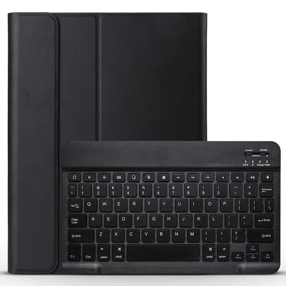 Detachable Wireless Bluetooth-compatible Keyboard Leather Case for iPad Pro 11-inch (2018) - Black - 1