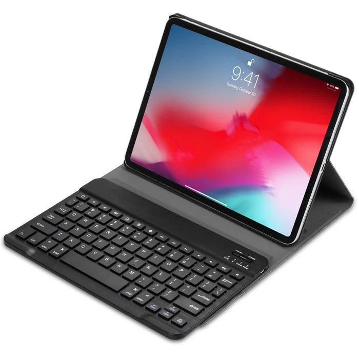 Detachable Wireless Bluetooth-compatible Keyboard Leather Case for iPad Pro 11-inch (2018) - Black - 4